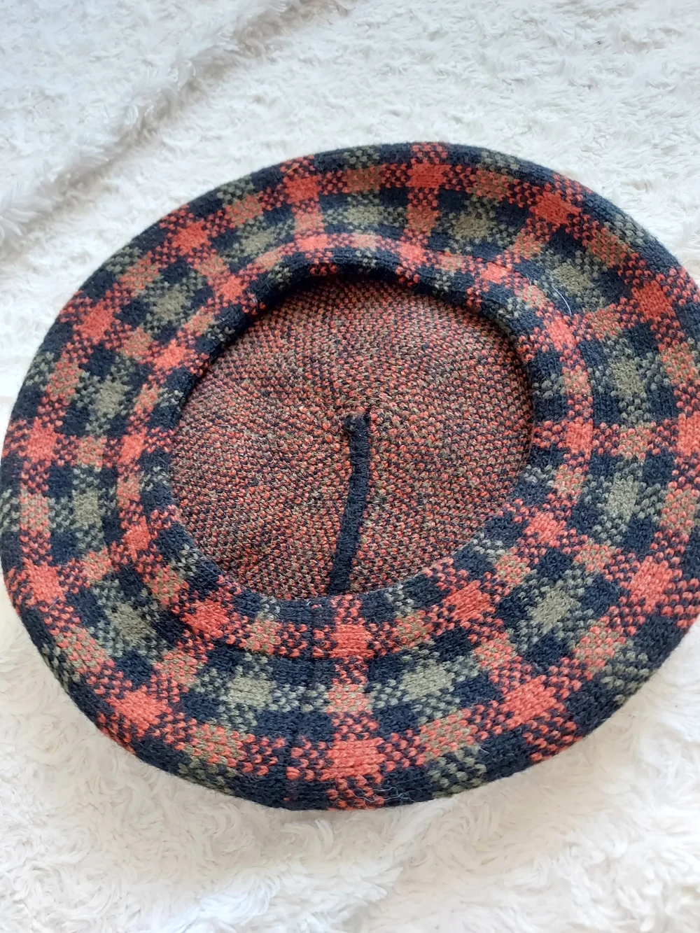 San Diego Hat Company Women's Round Wool Blend Woven Plaid Beret Fall Academia